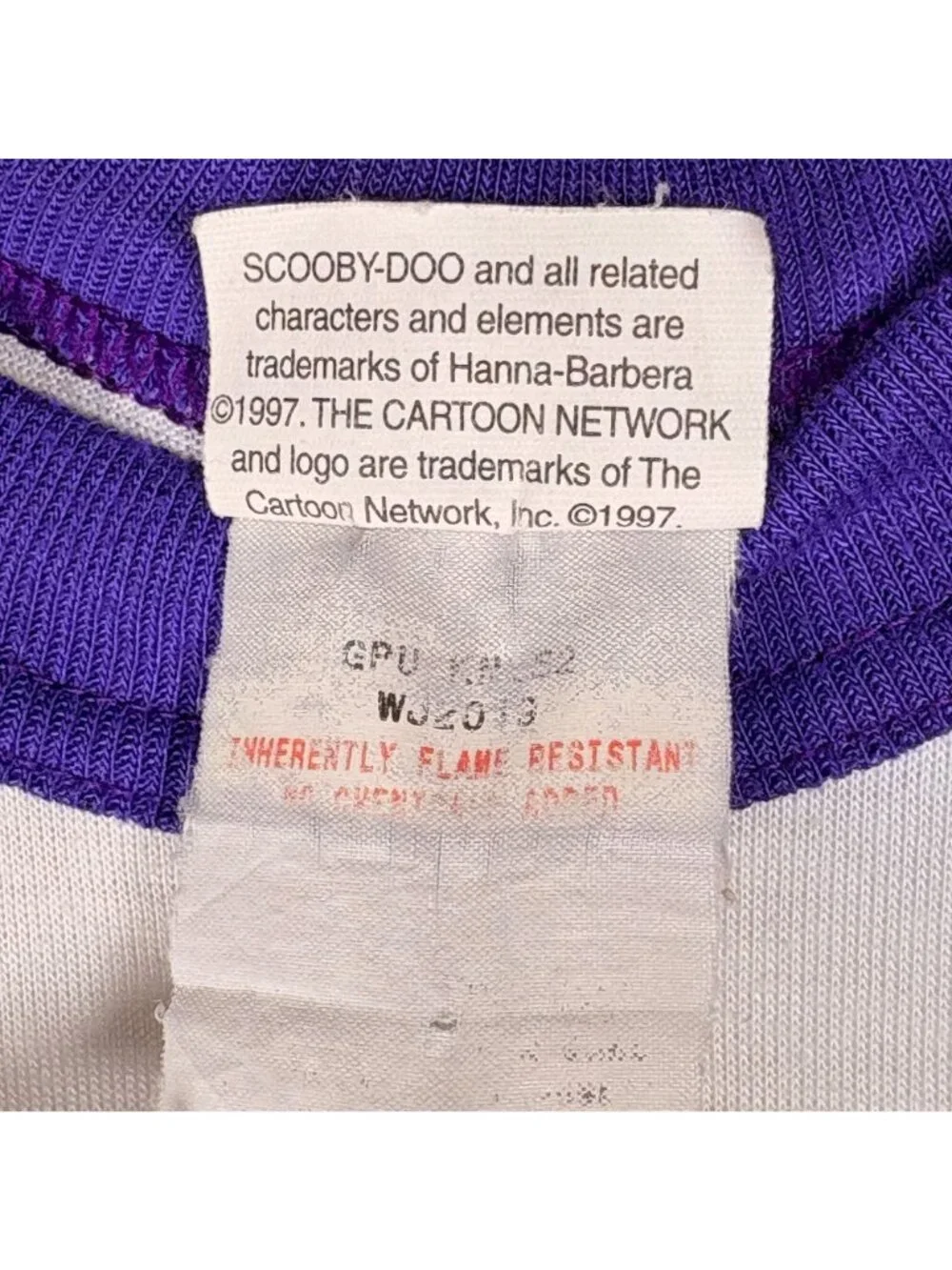 Vintage Scooby Doo Purple + Green 90s 1990s Pajamas PJ Pajama Set Outfit 6